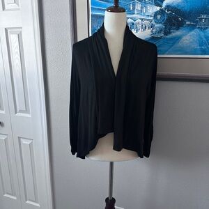 Karen Kane Black Open Draped Lightweight Cardigan
